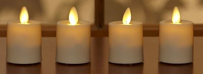 photo of flameless candle