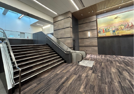 The newly renovated terminal lobby at Billings Logan International Airport