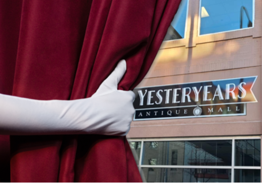 Signage for the new location of the Yesteryears Antique Mall in downtown Billings
