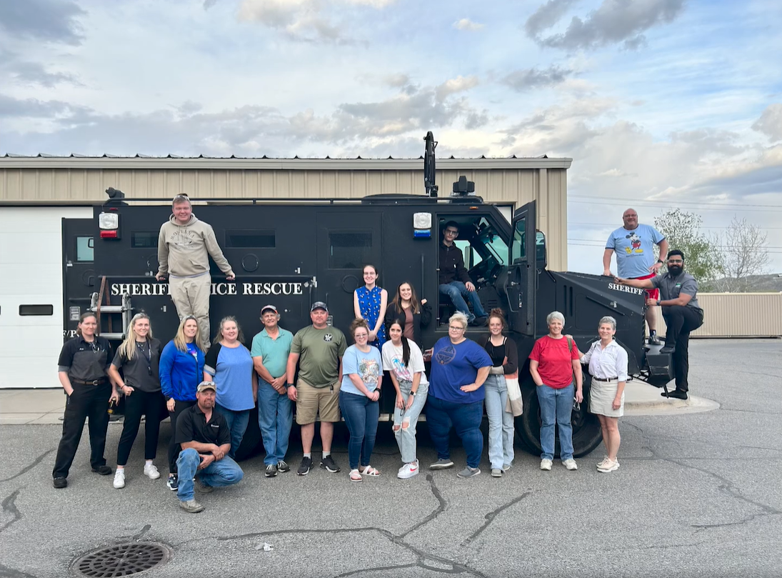 Citizen's Police Academy exploring the armored truck.