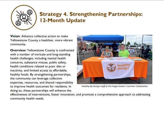 A snap shot of the report that highlights strengthening partnerships.