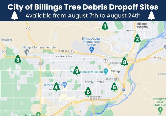 Updated 2024 Tree Debris Dropoff Sites