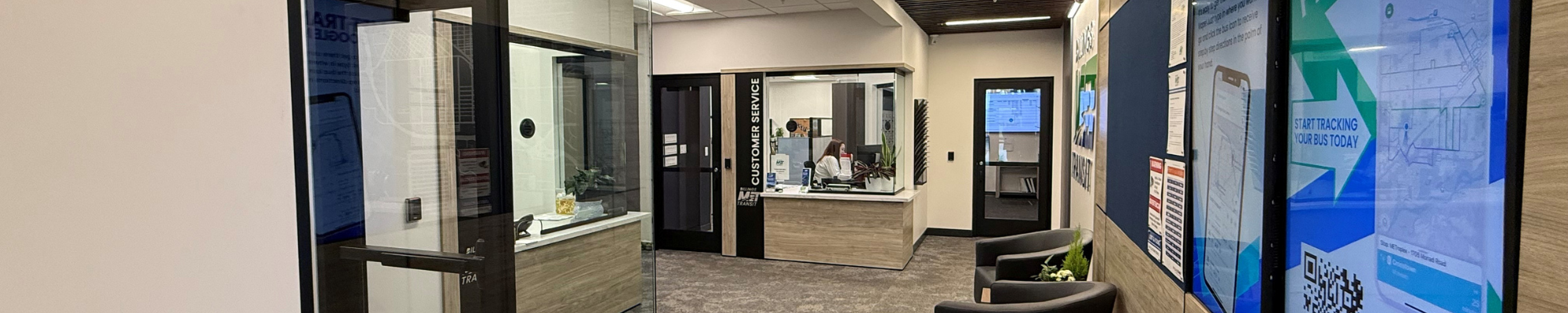 MET Transit customer service lobby 