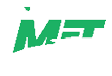 MET Transit Logo, green and white with blue background