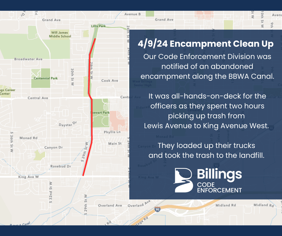 A map that shows the area cleand up along the BBWA Canal.