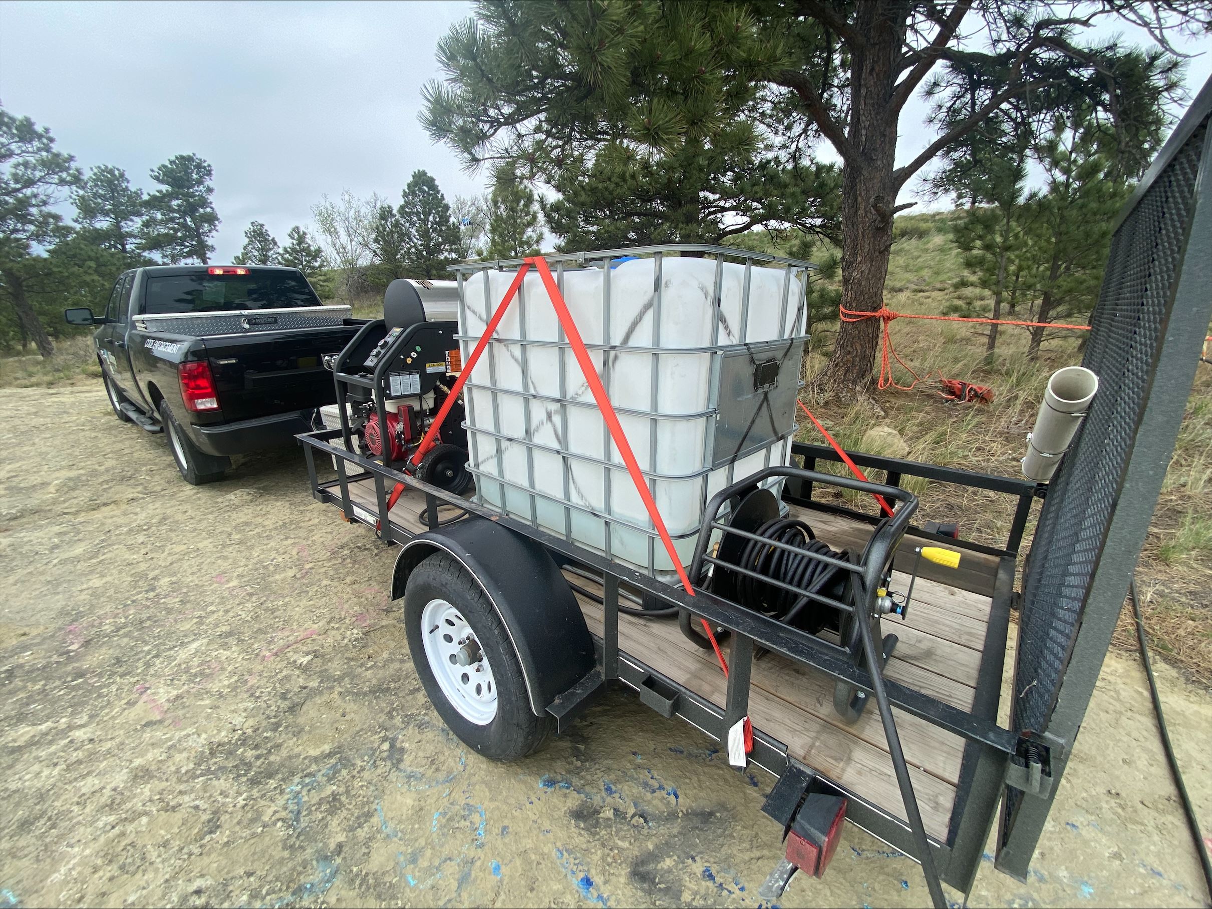 Code Enforcement's graffiti removal trailer.
