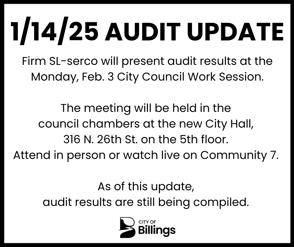 Firm SL-serco will present audit results at the Feb. 3 Council Work Session.